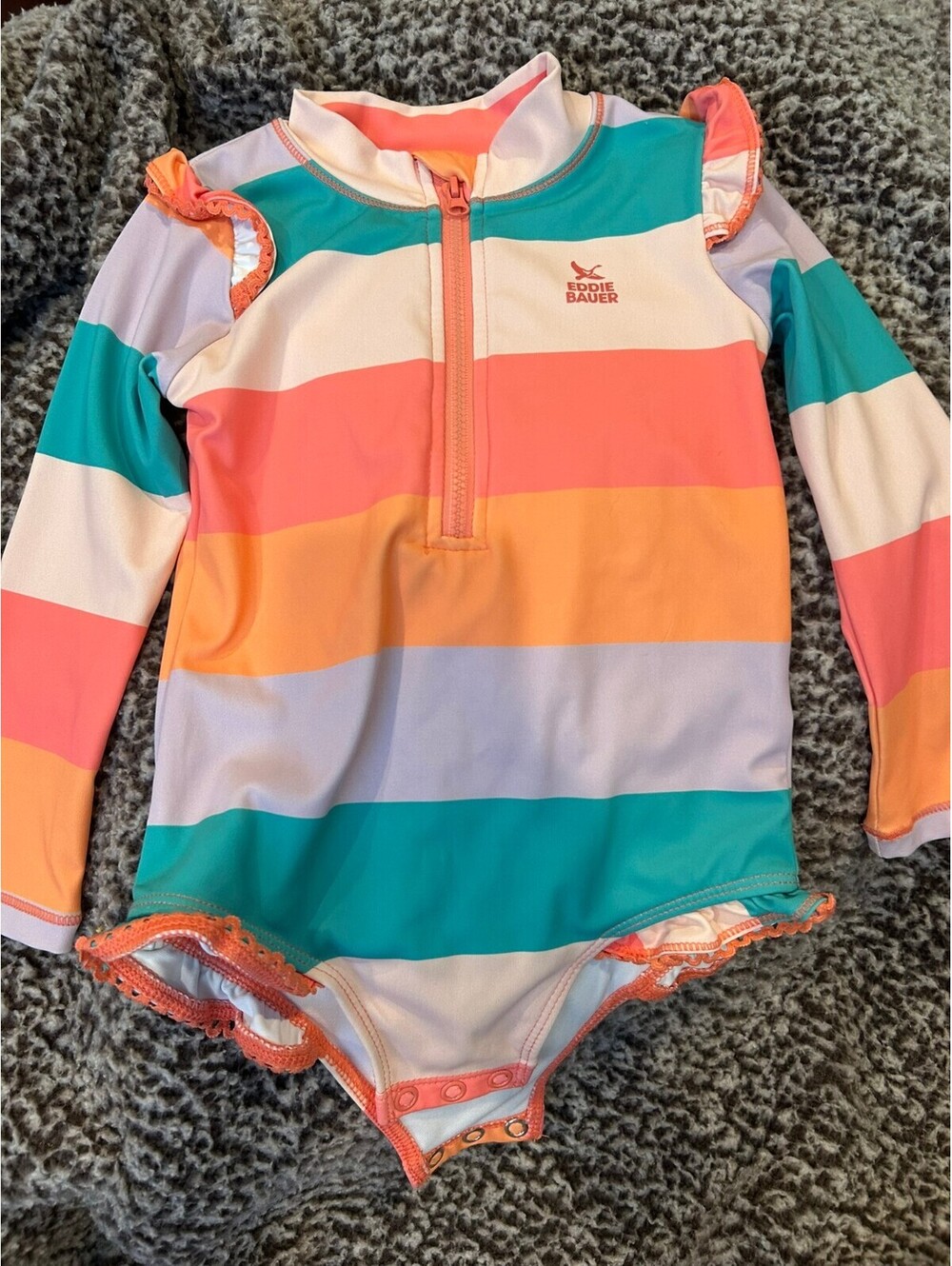Eddie Bauer Kids Swim Summer Essentials Long Sleeve One Piece Swimsuit Size 24M